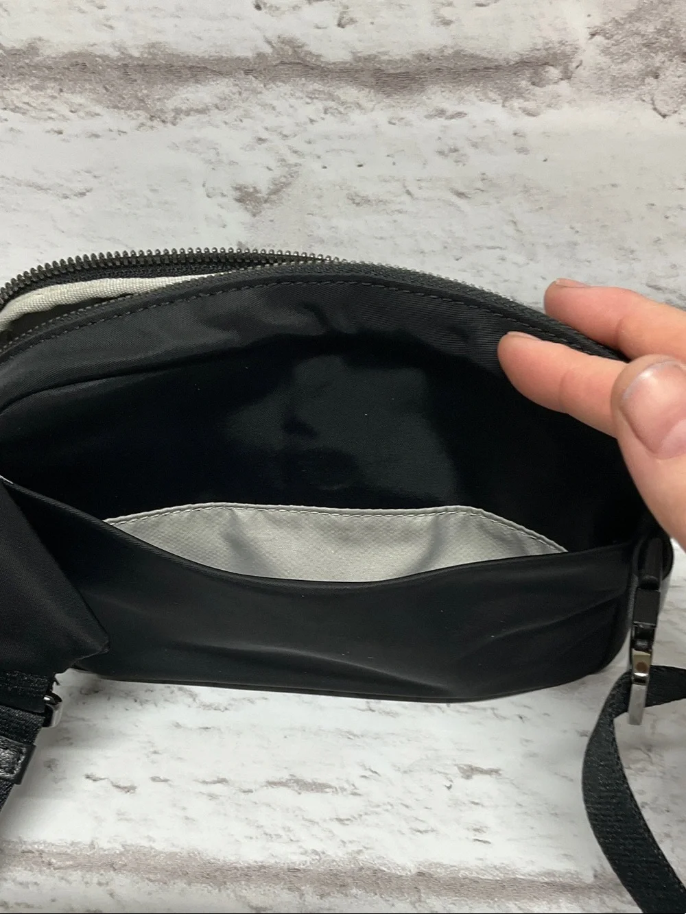 Tumi Black Nylon Crossbody Belt Bag